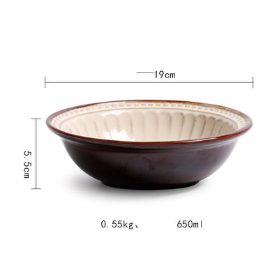 Relief Ceramic Tableware For Western Food